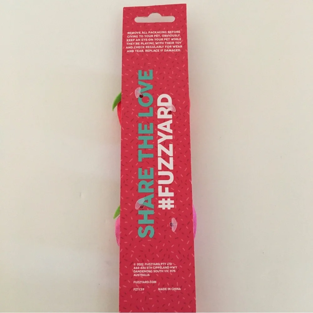 NEW Cat Toys Strawberry Hearts I Love U. Berry Much | FuzzYard